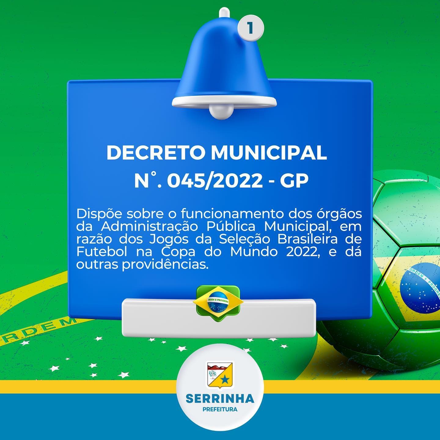 Read more about the article Decreto Municipal Nº. 045/2022 – GP