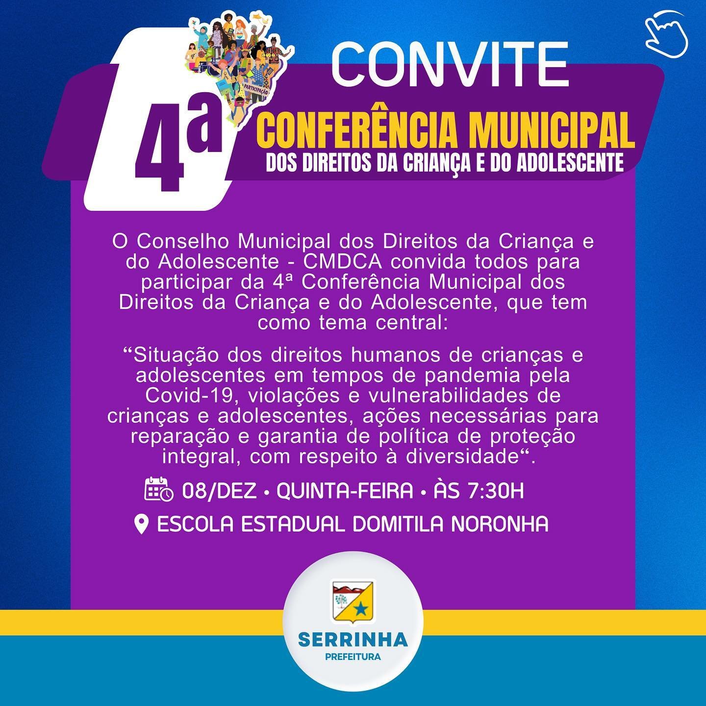 Read more about the article CMDCA convida para Conferência Municipal pelos Direitos da Criança e do Adolescente